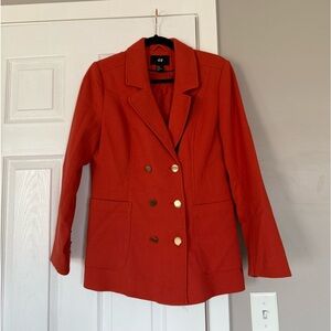 H&M Double Breasted Blazer Coat Jacket Rustic